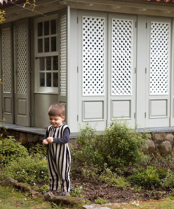 PLAY UP 6 STRIPED PLUSH JUMPSUIT SENZA MANICHE F/W24