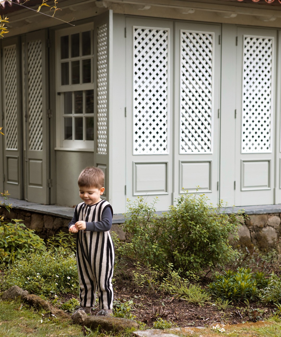 PLAY UP 6 STRIPED PLUSH JUMPSUIT SENZA MANICHE F/W24