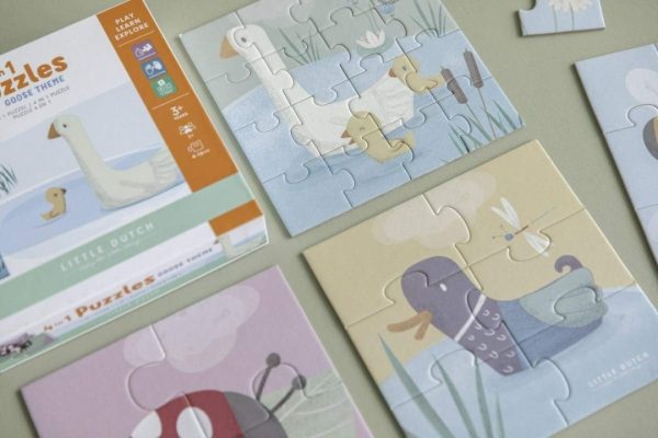 _LITTLE DUTCH 4 IN 1 PUZZLE GOOSE THEME