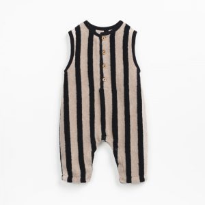 PLAY UP 6 STRIPED PLUSH JUMPSUIT SENZA MANICHE F/W24