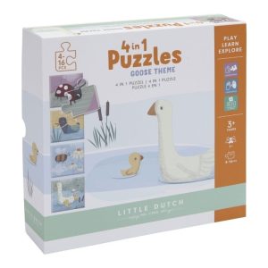 _LITTLE DUTCH 4 IN 1 PUZZLE GOOSE THEME