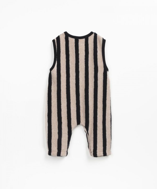 PLAY UP 6 STRIPED PLUSH JUMPSUIT SENZA MANICHE F/W24