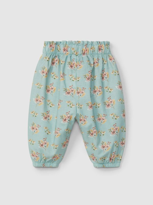 SNUG_FLORAL PRINT PULL-UP PANTS