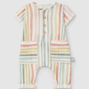 SNUG_MULTI COLOUR  STRIPED JUMPSUIT