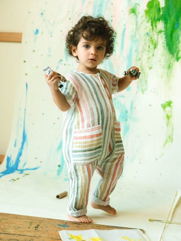 SNUG_MULTI COLOUR  STRIPED JUMPSUIT