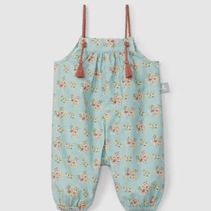 SNUG_FLORAL PRINT DUNGAREES