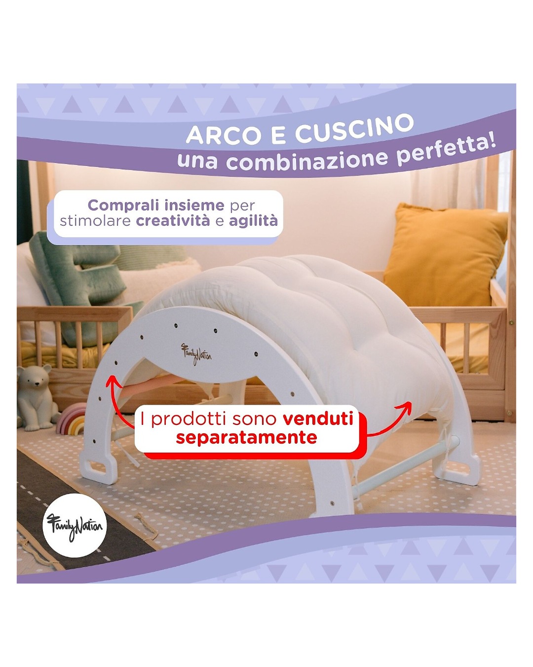 FAMILY NATION CUSCINO PER ARCO MONTESSORI