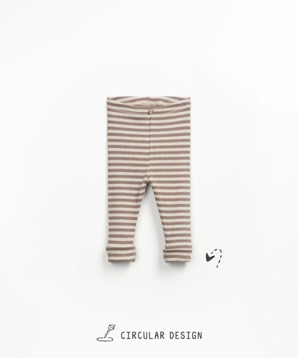 PLAY UP  S/S25 LEGGINS IN MAGLIA A RIGHE
