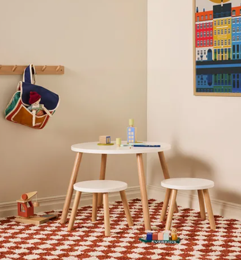 KID'S CONCEPT STOOL AND TABLE SET