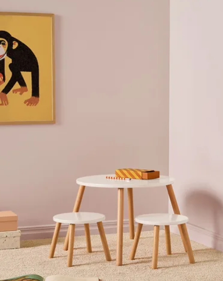 KID'S CONCEPT STOOL AND TABLE SET